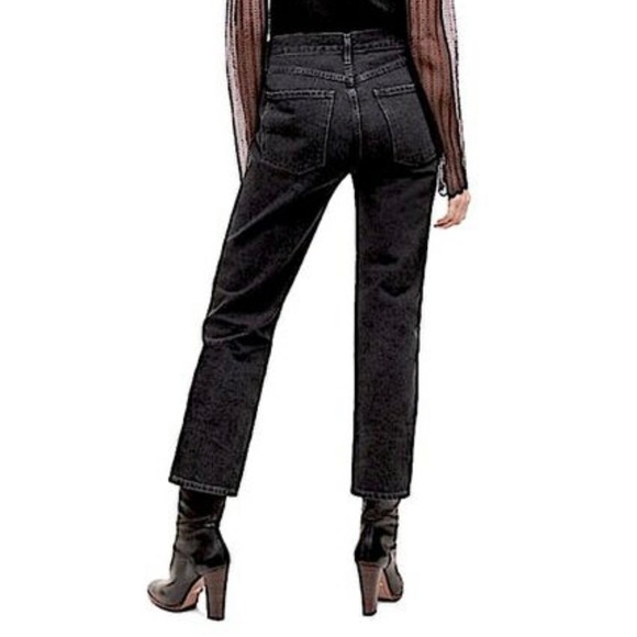 Citizens of Humanity X Aritzia Wilfred Liv Straight Crop Denim Jeans Black 29 - Picture 3 of 11